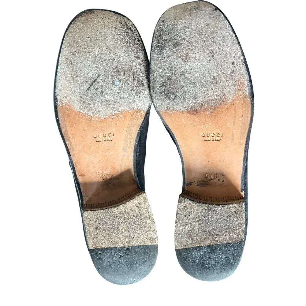 Vintage Gucci Black Suede Horsebit Loafers - Size 6.5 - Picture 16 of 16